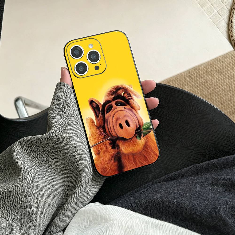 F-Family C-Comedy TV Series ALF Phone Case For iPhone 17, 16,15,14,13,12,11 Plus,Pro Max, Others Soft Black Cover