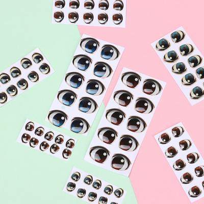 10 Paar Cartoon Kristallen Ogen Stickers Voor Poppenogen Accessoires Anime Figuur Poppengezicht Orgaan Plakker Oog Chips Papier