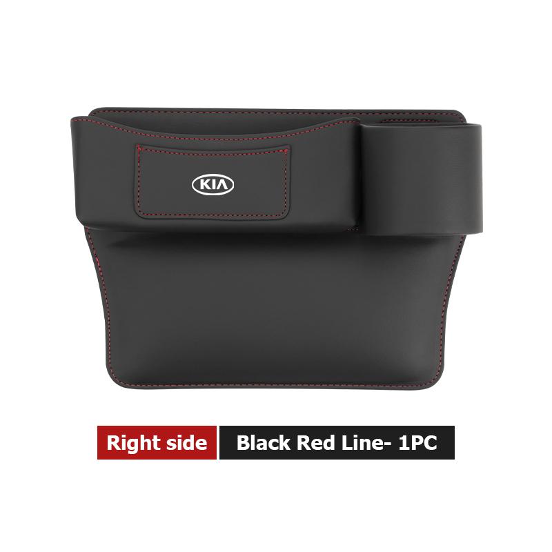 For KIA Leather Car Seat Crevice Storage Box Seat Slit Gap Organizer Bag K5 K2 Rio Optima Sportage Venga Sorento Stonic ForteZF8