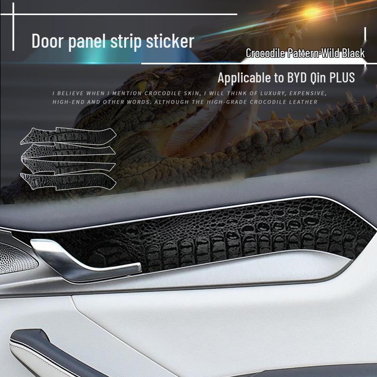 

Пленка с текстурой крокодила для панели приборов BYD Qin PLUS, модификация интерьера