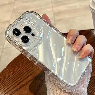 Thickened Transparent Bumber Phone Case For iPhone 11 12 13 14 15 Pro Max X XR XS Max 7 8Plus Shockproof Plain Soft TPU Cover