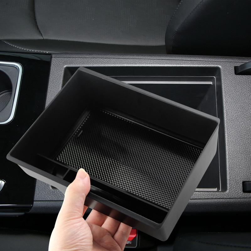For Isuzu New D-Max DMAX + Center Console Armrest Box Storage Box Organizer ABS Console Tray with Mat