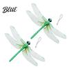 Dragonfly Garden Art Accessory 3D Simulation Outdoor Fake with Keychain Artificial Decoration Insect Model for Yard Courtyard Patio Flower Beds