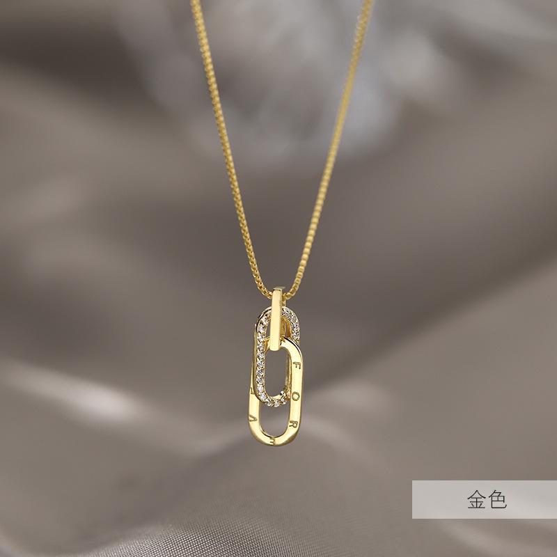 Pin Letter Collarbone Necklace For Women Minimalist High End Versatile Light Luxury Chain