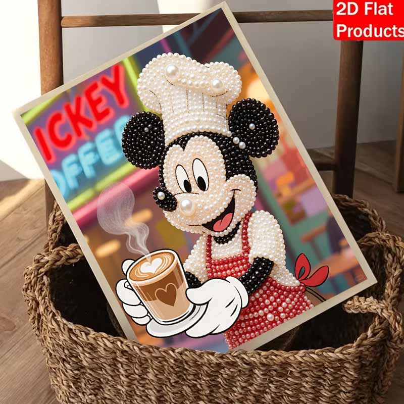 Disney Pearl Painting Painting Kit Mickey Coffee Art Home Decor Handmade Gift
