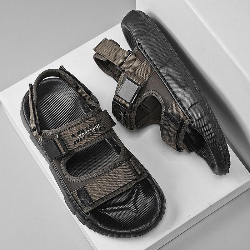 Sandals Men's Summer New Breathable Soft-soled Sports Casual Beach Shoes Work Non-slip Wear-resistant Lightweight Comfortable Slippers