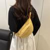 Casual Solid Color Women's Corduroy Shoulder Bags Travel Portable Ladies Crossbody Chest Bag Simple Female Phe Handbag Purse
