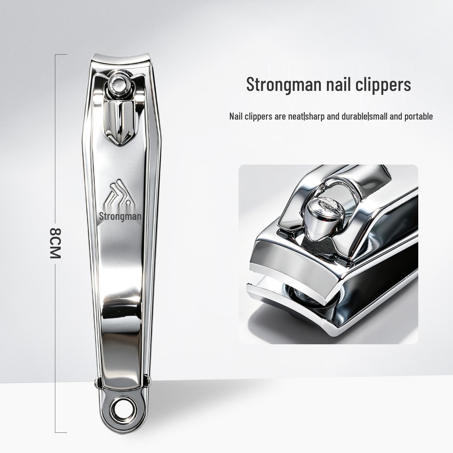 Durable Flat-Edge Large Nail Clippers for Manicure & Pedicure Strong Large Nail Clippers