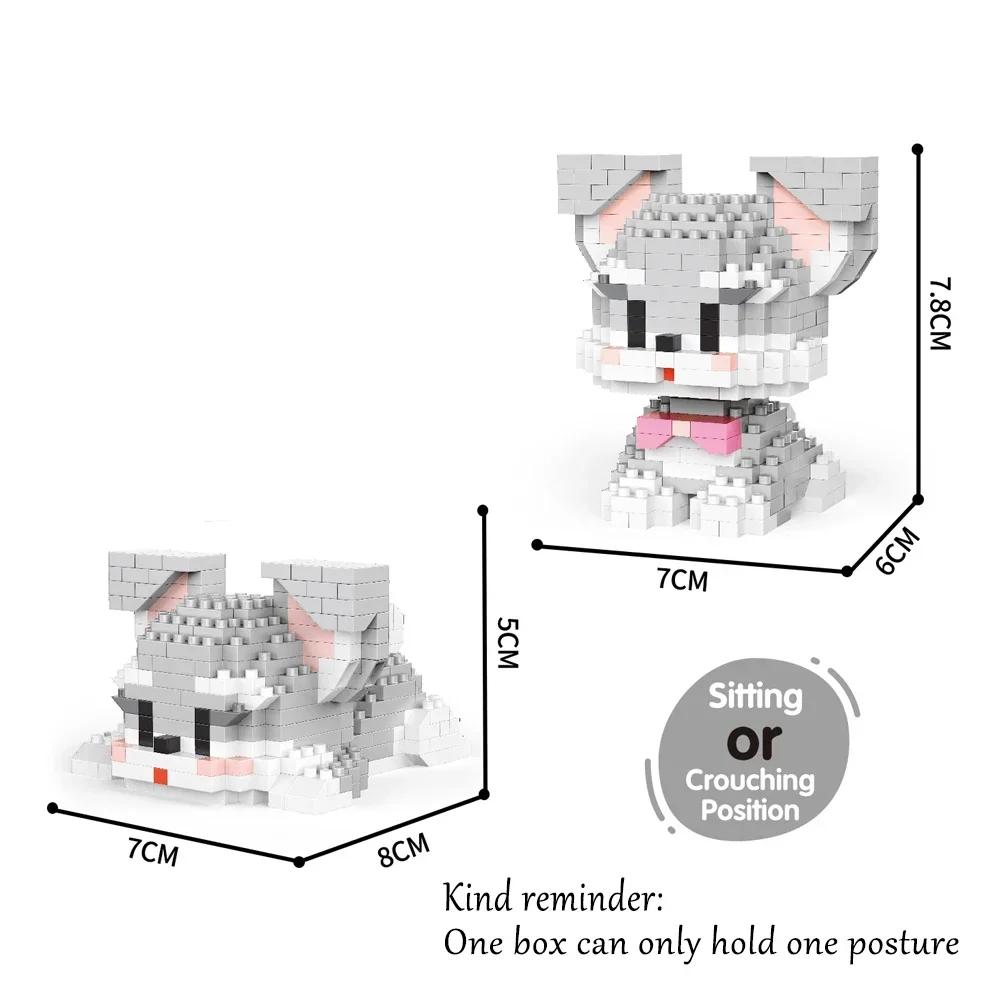 Knew Built Cute White Dog Micro Mini Building Blocks Toy Set Build One of Two Adorable Style Multiple Color for Endless Fun Gift