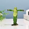 Yoga Frog Figurine Resin Couple Frog Ornament Collectible Desktop Frog Statue for Frog Lovers Gift Home Office Decoration