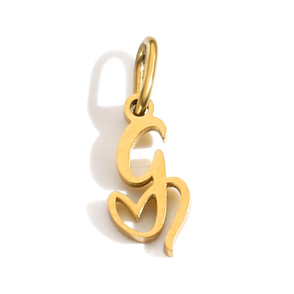 Gold-Plated Stainless Steel Alphabet Pendants for DIY Necklaces – Colorfast Jewelry Charms