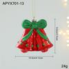 New red and green plastic pendant sticky powder cartoon Christmas pendant ins three-dimensional Christmas tree window decoration