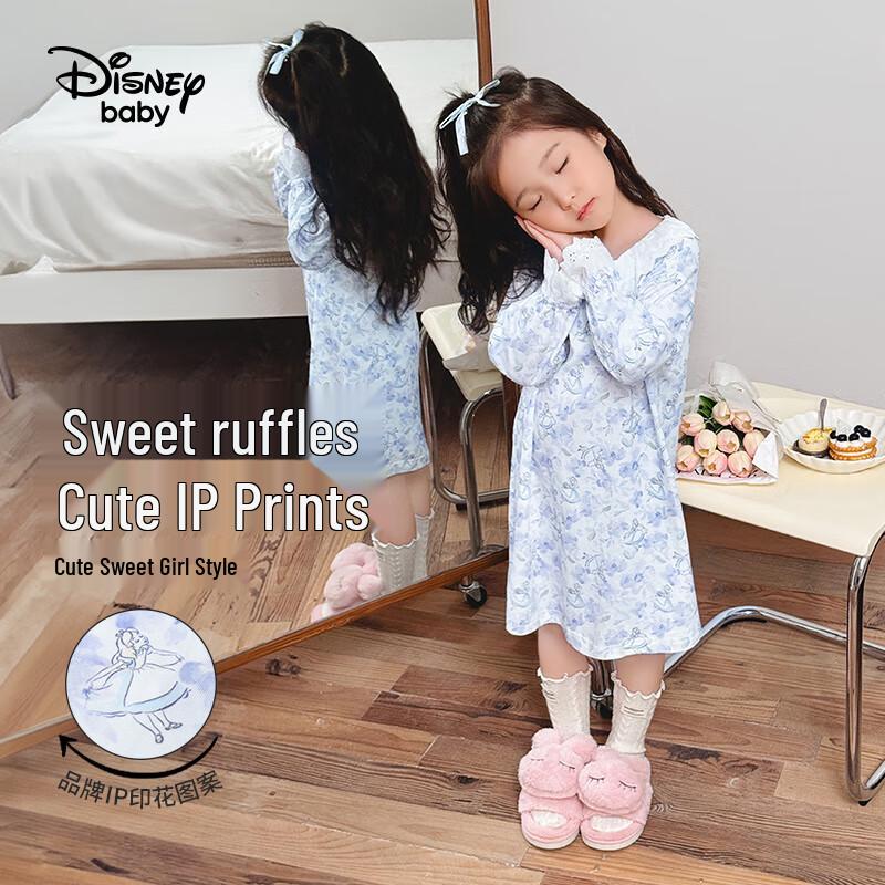 Disney Baby Girls  Spring Long-Sleeve Cotton Sleepwear Dress 100