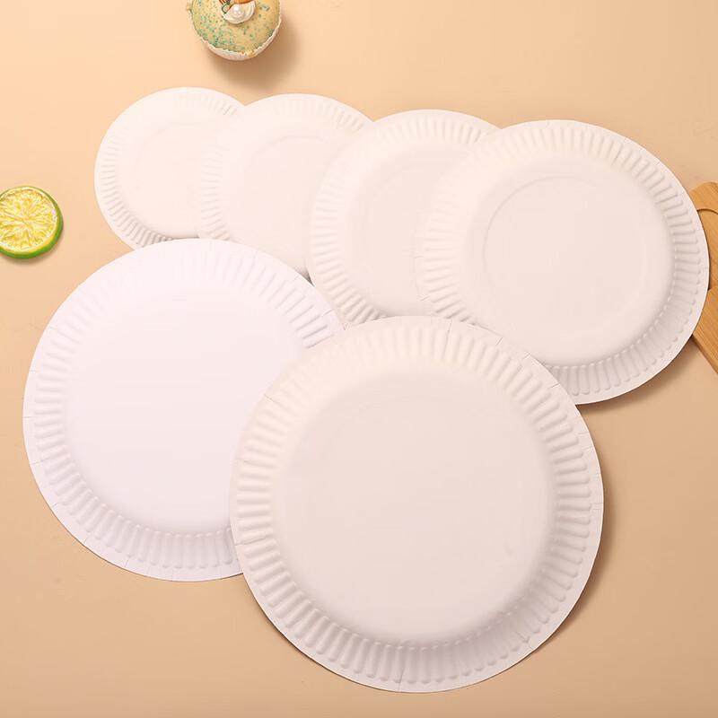 OIMG Disposable Bamboo Paper Plates