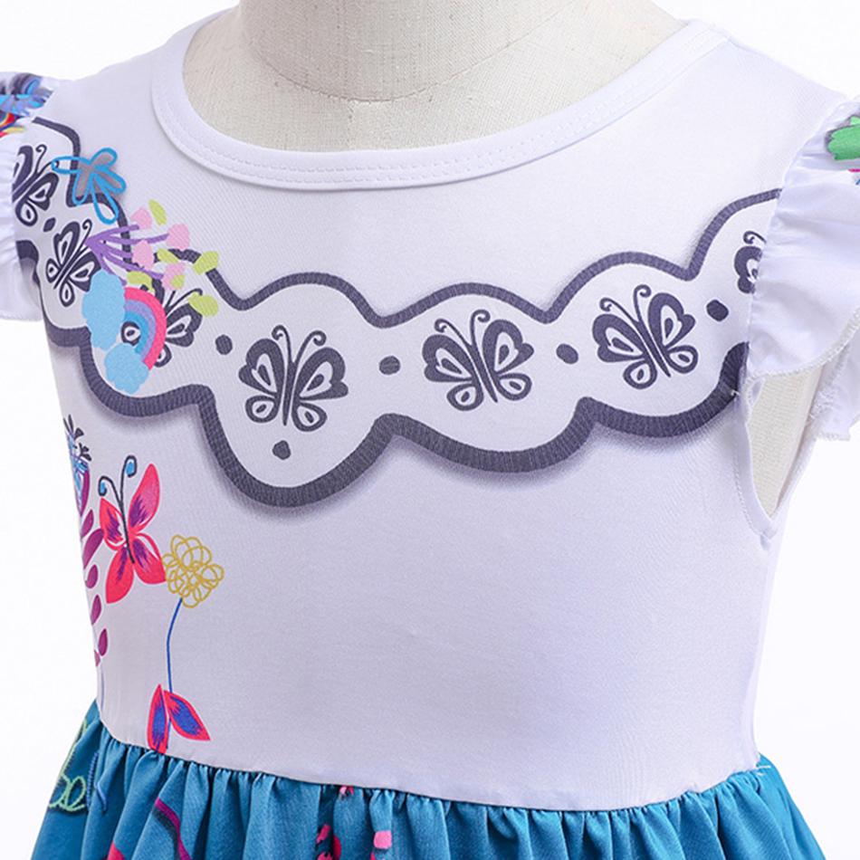 Mirabel Isabela Cosplay Princess Dress Kids Encanto Charm Costume Girls Halloween Children's Day Birthday Party Holiday Clothes