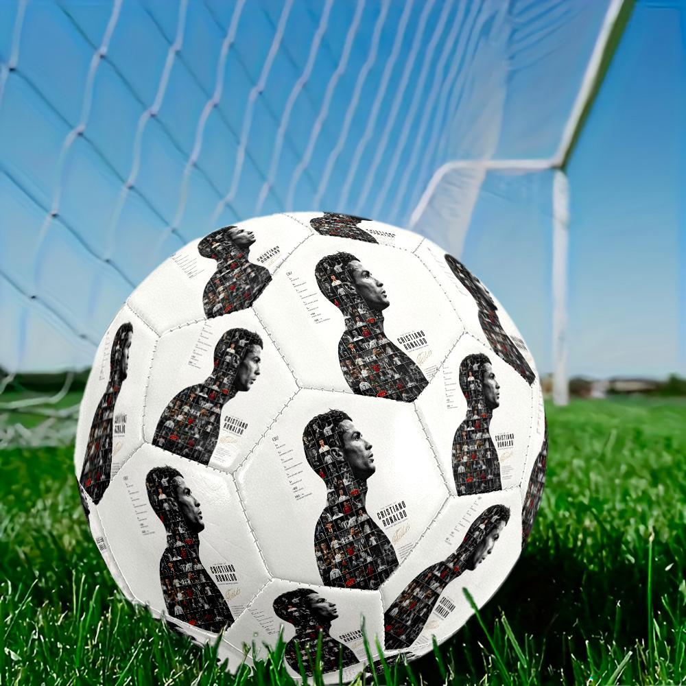 Cristiano Ronaldo26 Größe 5 Fußball Maschinengenäht Indoor/Outdoor Universeller Fußball Einzigartiges Geschenk für Fußballfans