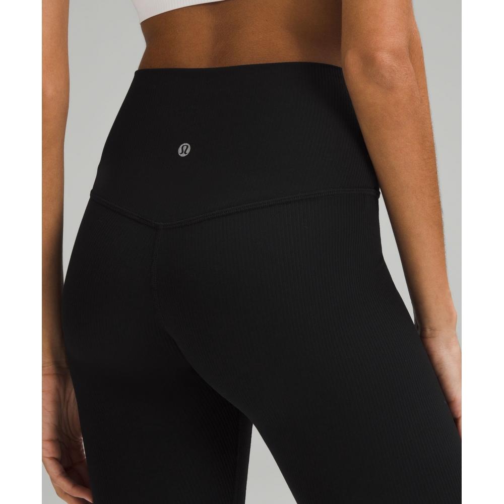 Lululemon Align  High Rise Ribbed Crop 23  Black