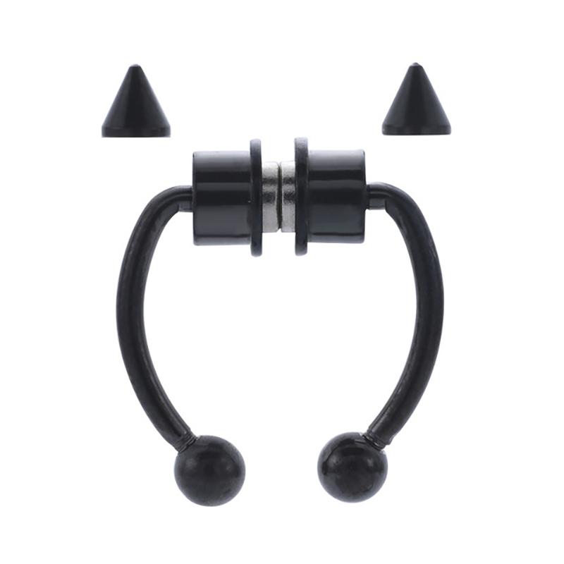 1pcs U Shaped Fake Piercing Nose Ring Alloy Nose Piercing Hoop Septum Rings for Women Body Jewelry Gifts Fashion Magnetic