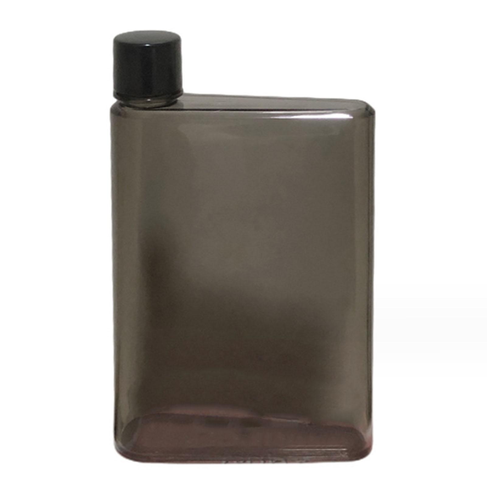 

A5 плоская бутылка для воды дорожная фляга портативная дорожная кружка плоская спортивная бутылка для воды для спортивного кемпинга 350ml чёрный