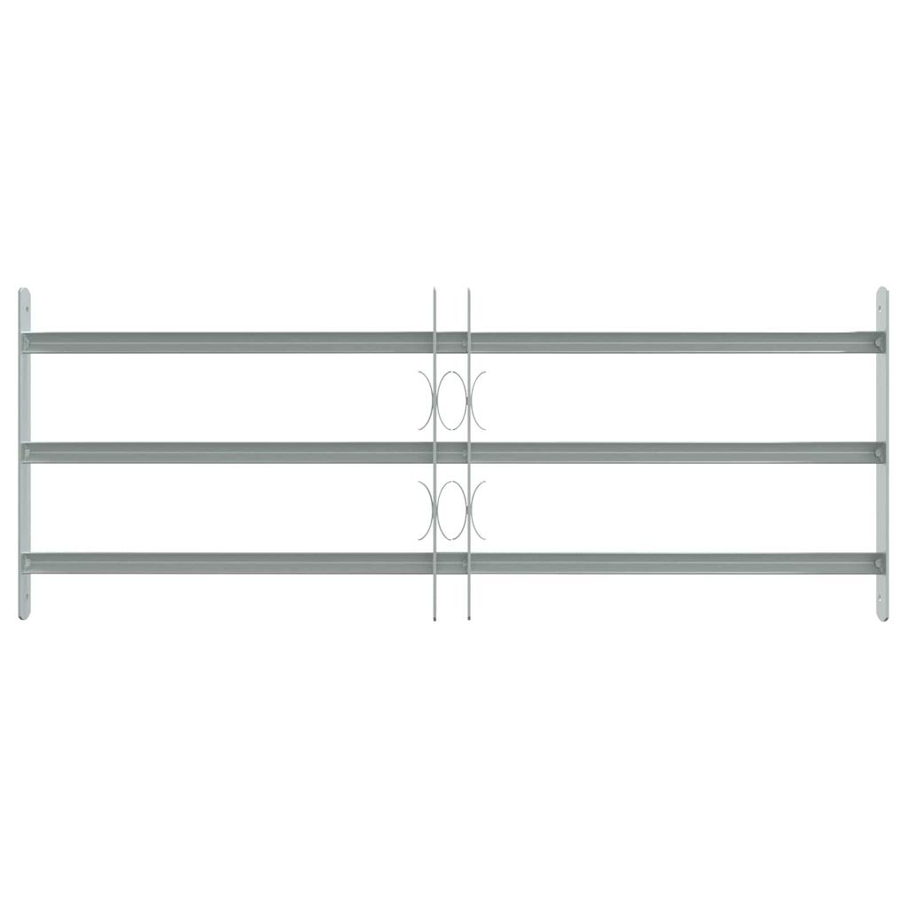 Window Security Grille with 3 Horizontal Bars 3 pcs
