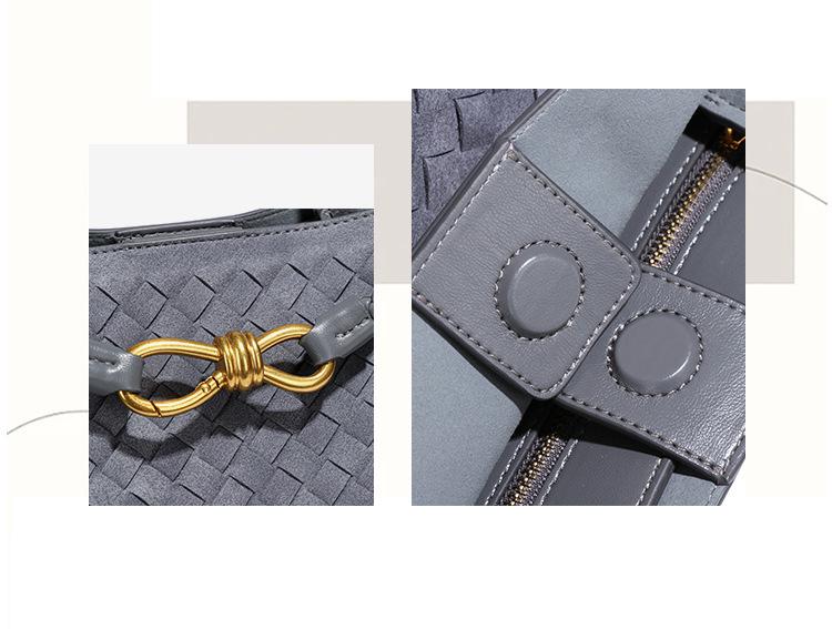 Evropská a americká retro matná ručně tkaná crossbody a taška přes rameno