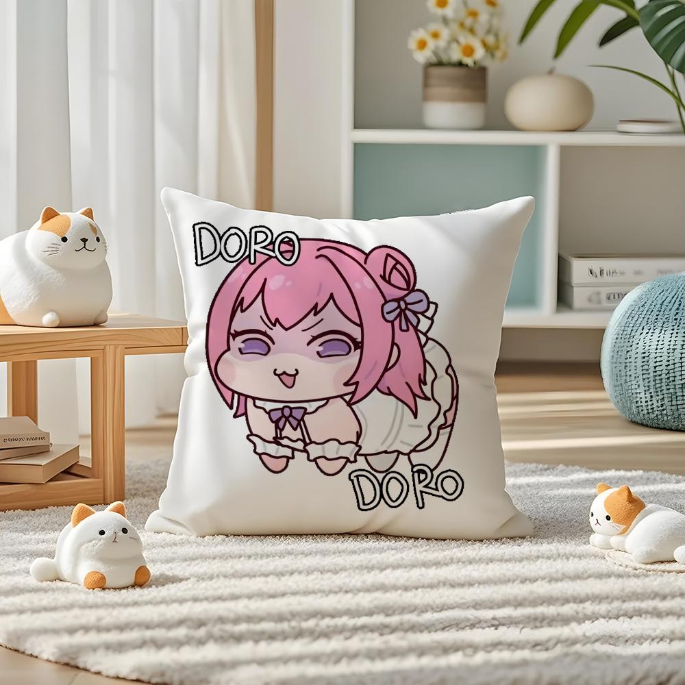 DORO Doll Victory Pink Dog Pillow Case Silky elegant Comfort Sofa Bed Invisible zipper