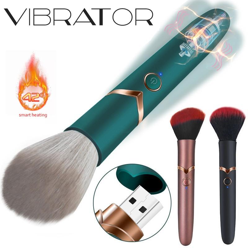Vibrator Make Up Brush & Vagina Massager Wand Vibrator For Women Sex Toys Female Masturbator Intimate Goods Sex Toys