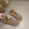Retro style woven bag head sandals women's outer wear 2025 new lazy one-pedal Muller cool slippers