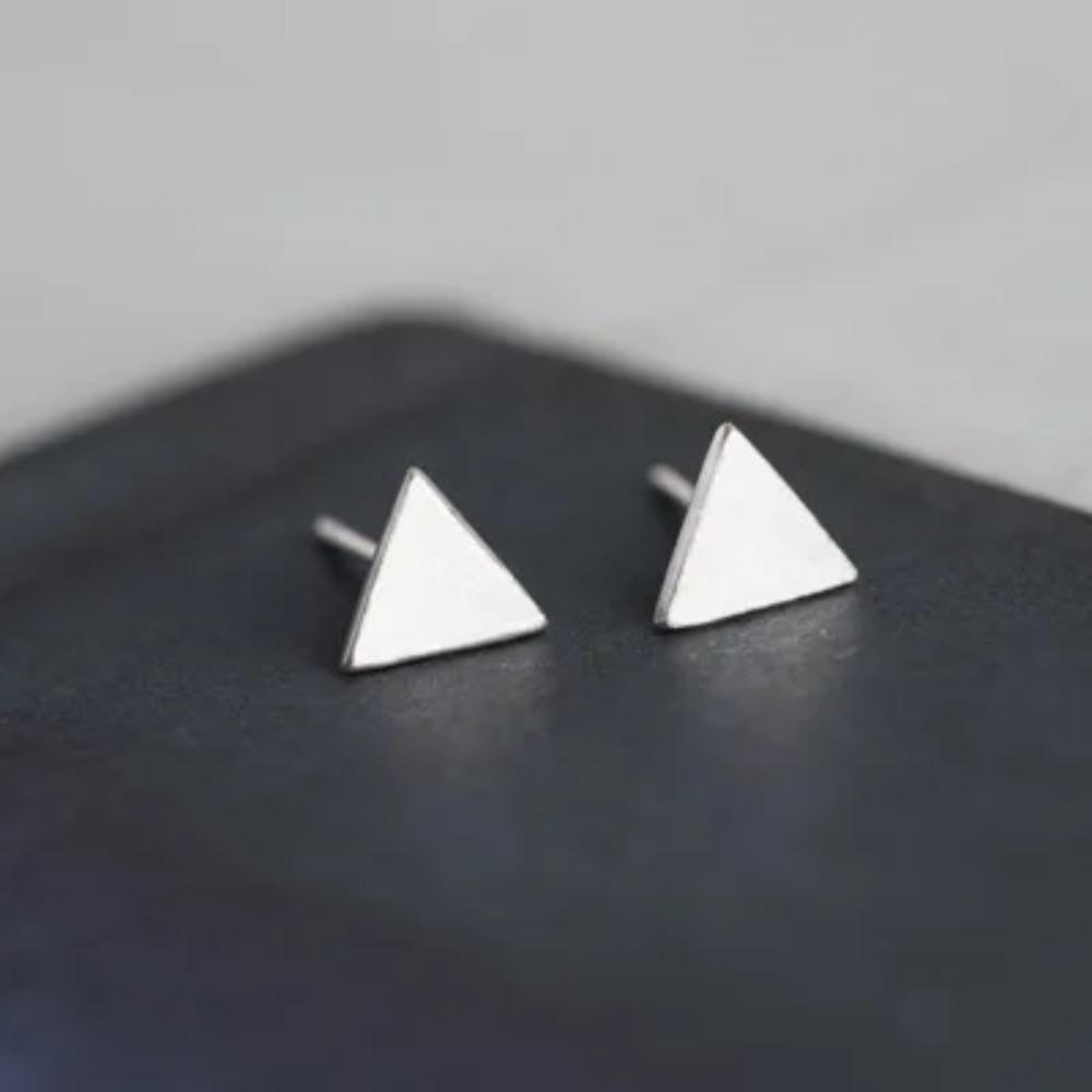 Silver Plated Korean Style Stud Earrings for Women Creative Ear Hole Design Allergy Free Fine Jewelry Accessories