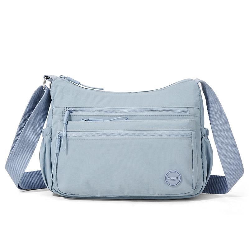 Damska torba na ramię/crossbody, mała kwadratowa, dużej pojemności, z wieloma kieszeniami, w jednolitym kolorze