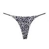 Calcinhas Fio Dental Femininas de Cintura Baixa Estampadas Leopardo Zebra Liso Sexy Micro T-back Lingerie Multicor Para Uso Diário na Praia