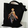 Japan Cartoon Comics Zenitsu Agatsuma Bedruckte Canvas-Tasche Große Kapazität Pendler-Tragetasche Lässige Umhängetasche für Damen 7563