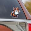 JT118#13.5x15cm Cute Calico Cat Vinyl Car Sticker Decal Animal Cat Car Sticker Cover Up Car Body Scratches Sticker