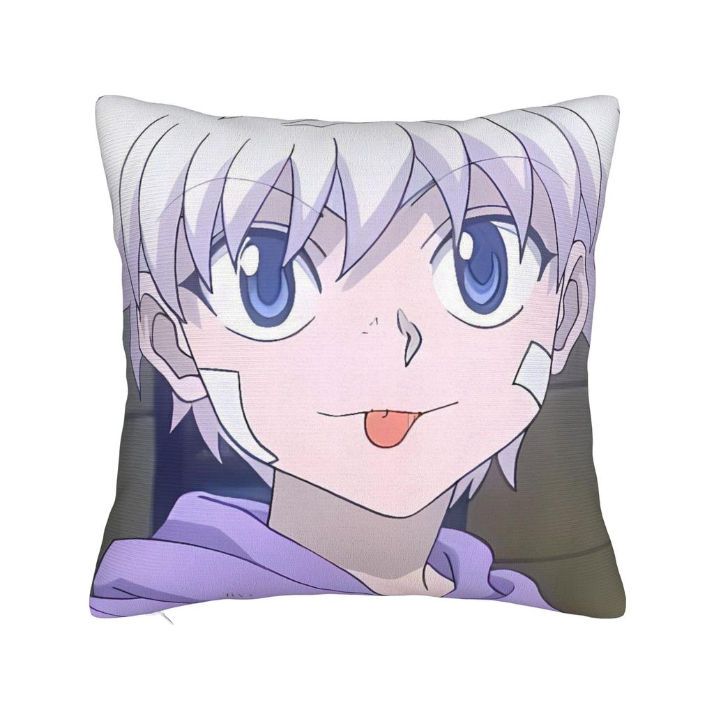 Anime Killua Zoldyck Pillow Cover Kawaii Pillow Case For Living Room Bed Chair Soft Pillowcases Birthday Present