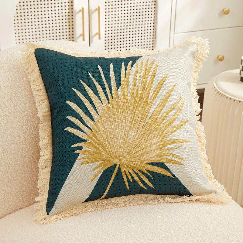 Business Gift Souvenir Linen Digital Printing Tassel Back Pillow Bedside Pillow