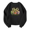 Children's Fashionable Lightweight Long-sleeved Round Neck Pullover With Pockets Printed Pullover