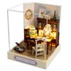 Mini casă de păpuși în miniatură Kit de bricolaj pentru casă mică, jucării de cameră, puzzle din lemn, artizanat, decorațiuni pentru dormitor, cu mobilier, casă de păpuși