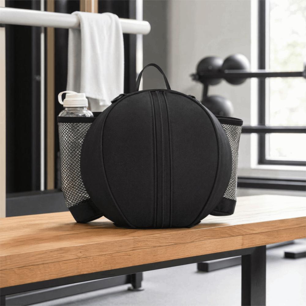 Round Basketball Bag Detachable Shoulder Strap Ball Storage Bag Volleyball Carrying