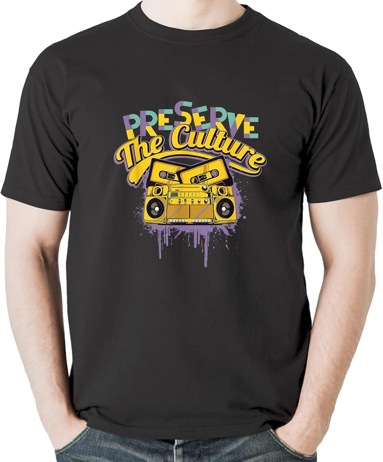 Preserve The Culture Shirt - Old School Hip Hop Rap 90s 80 T-Shirt Sweatshirt Hoodie Tanktop for Men Women Kids Black XXXXXL чёрный