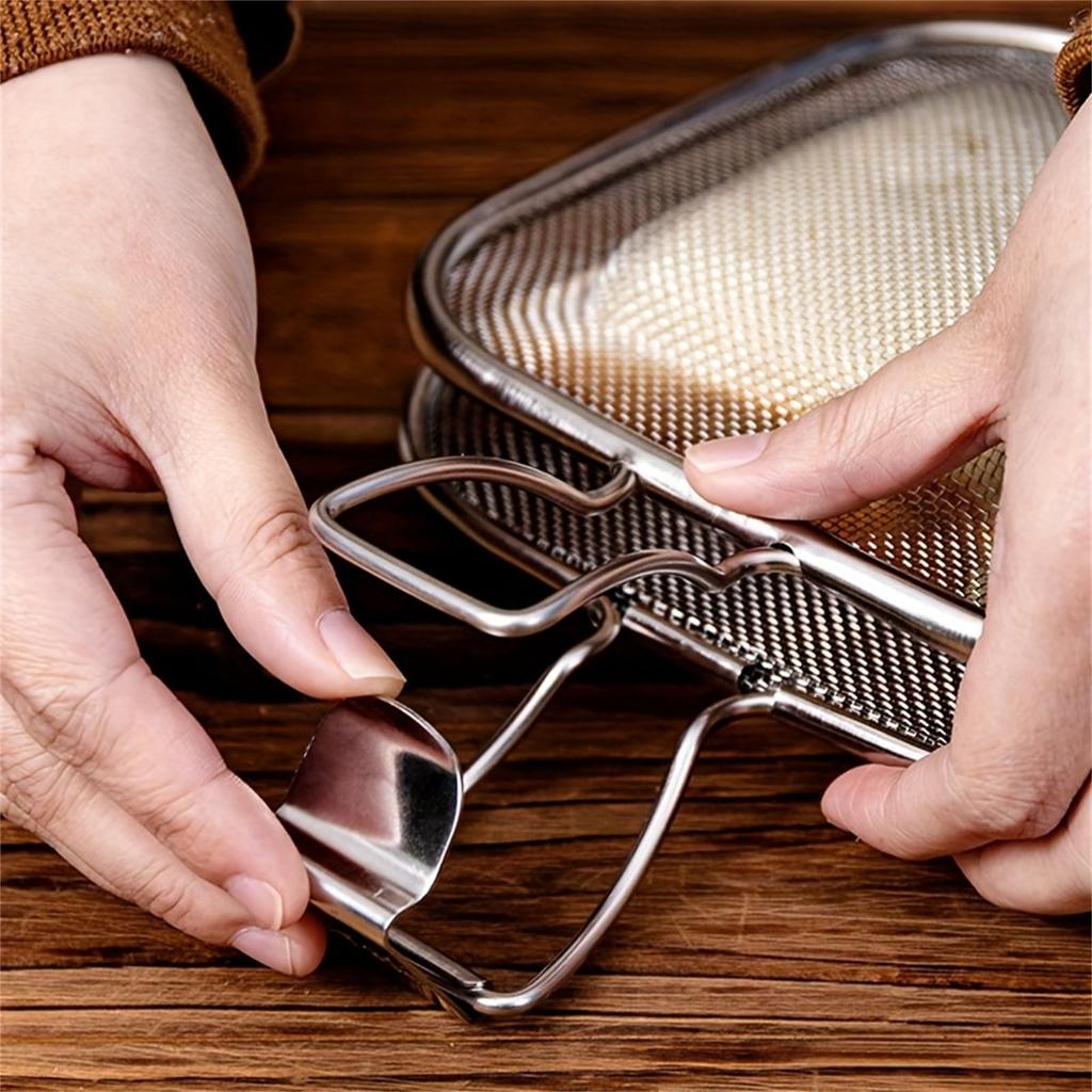 Stainless Steel Sandwich Toaster Grill Pan Sandwich Clip Bread Heating Oven Accessories Baking Tool Non Stick Cooking Grid