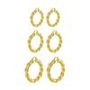 Chic Golden Geometric Hoop Earrings: Stylish and Charming Commuter Gift for Women