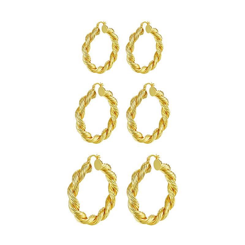 Chic Golden Geometric Hoop Earrings: Stylish and Charming Commuter Gift for Women