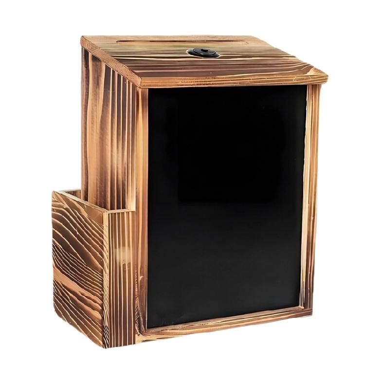 

Handcrafted Timber Feedback Holder Equipped With Markable Board Safety Key System And Storage Space For Forms Papers 1