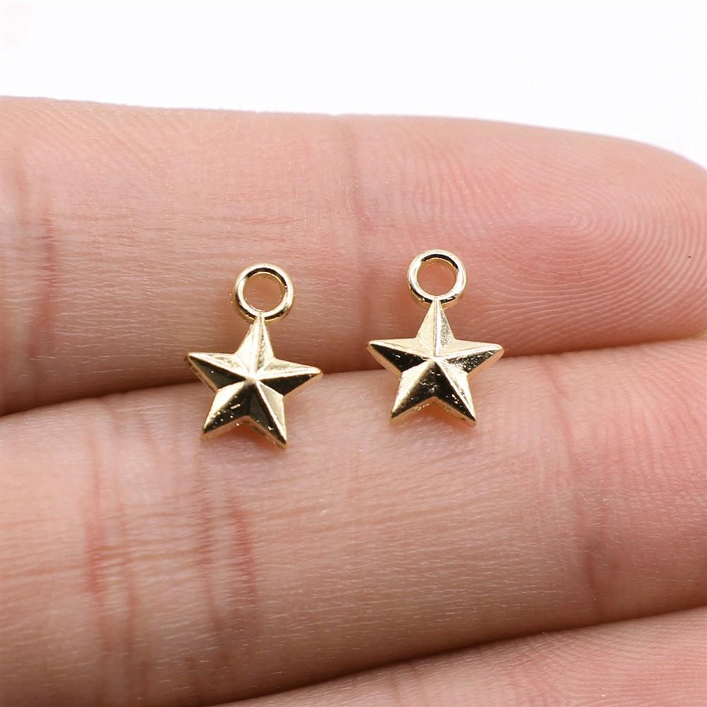 40pcs Charms Star Handmade Pendant Making Fit Vintage Tibetan Silver Color Antique Bronze Plated DIY For Bracelet Necklace
