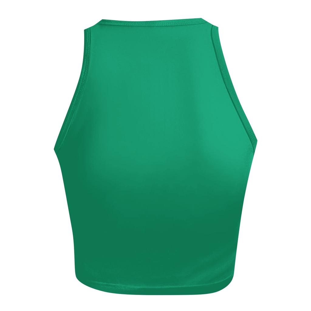 Tanktop für Damen, lässig, ärmellos, für den Sommer, modisch, Rundhalsausschnitt, einfarbig, T-Shirt, Tanktops