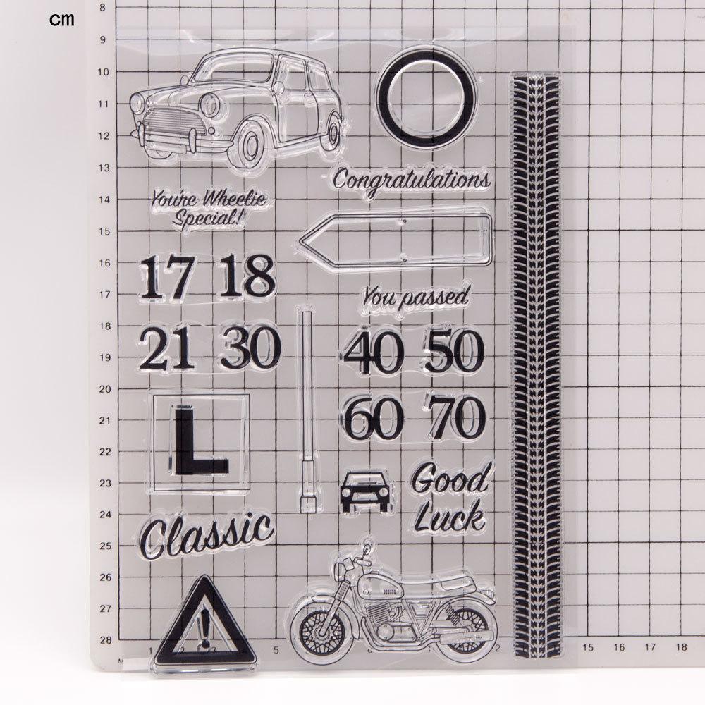 Bus Car Plane Transparent Silicone Clear Stamps for Seal DIY Scrapbooking Photo Album Decor Art Motorcycle Bike Ship Traffic