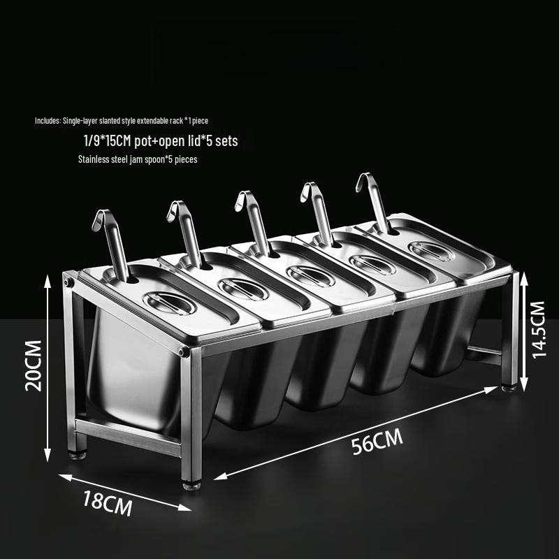 Jingbaodi Commercial Stainless Steel Condiment Pan Set