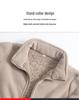 Unisex 2025 Cotton Coat: Short Fleece Stand-up Collar Cardigan for Autumn/Winter, Double-Sided Thick Warm Outerwear.