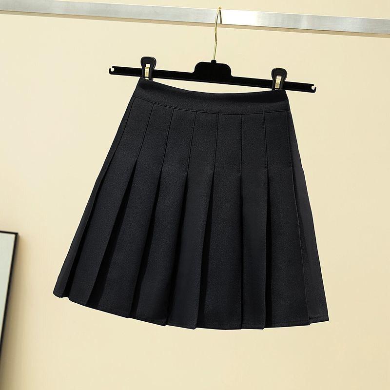 2024 Women's High Waist JK College Style A-Line Pleated Skirt for Spring/Summer