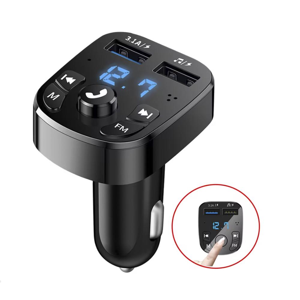 

FM-передатчик Автомобильный беспроводной Bluetooth 5.0 FM-радио модулятор Автомобильный комплект 3.1A USB Автомобильное зарядное устройство Громкая связь Aux Audio MP3-плеер